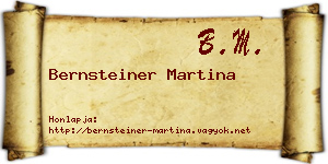 Bernsteiner Martina névjegykártya